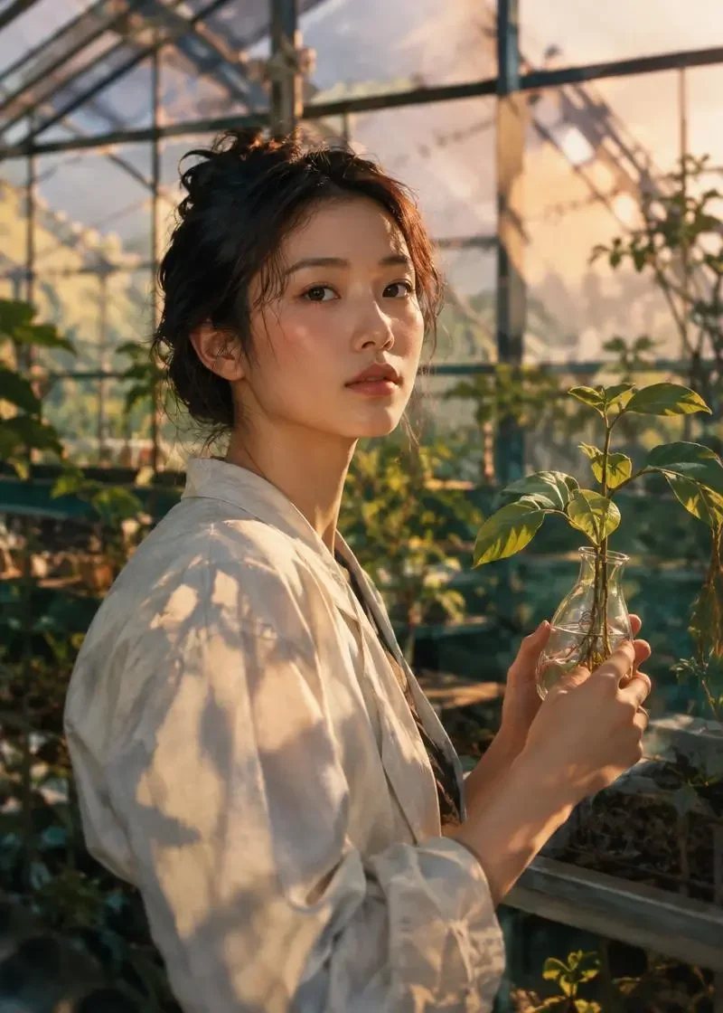 《温室里寄出的信》封面剧照，沈栖 · 植物学研究生